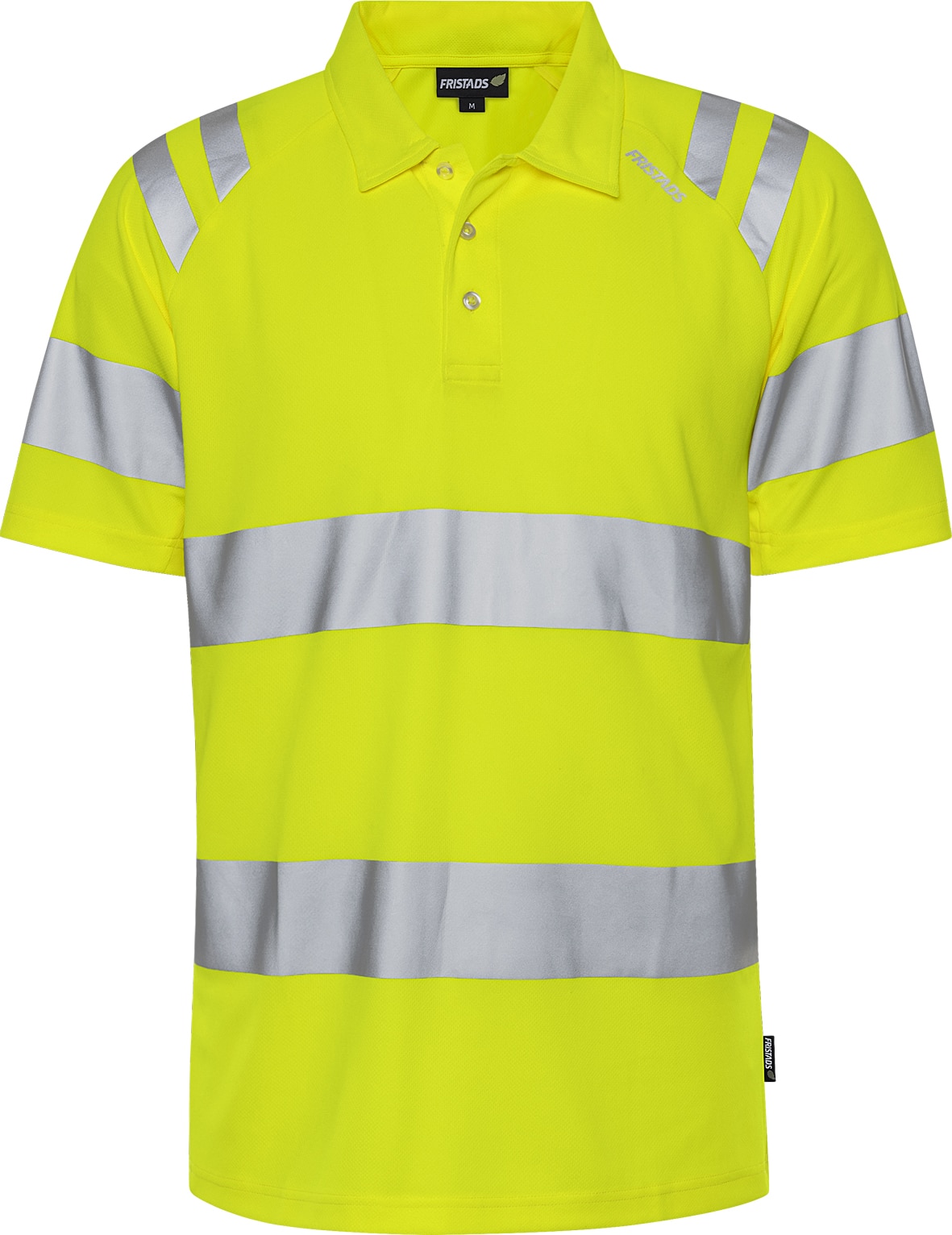 High Vis Green Funktions-Poloshirt Kl. 3 7861 GPST von Fristads in Warnschutz-Gelb, Vorderansicht High Vis Green Funktions-Poloshirt Kl. 3 7861 GPST