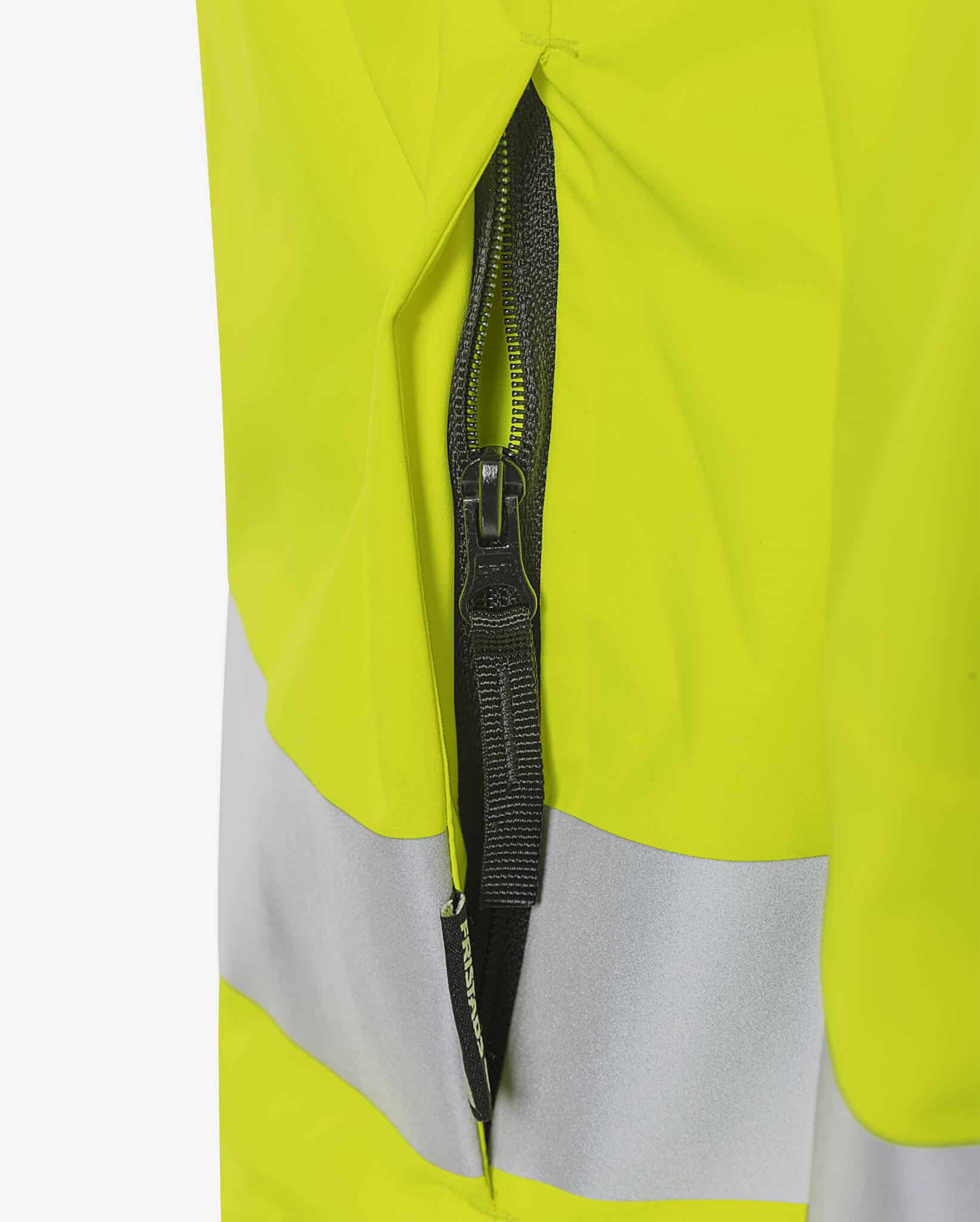 High Vis Green Funktionsjacke Damen Kl. 3 4681 GLPS High Vis Green Funktionsjacke Damen Kl. 3 4681 GLPS von Fristads, Detail Vordertasche mit Reißverschluss