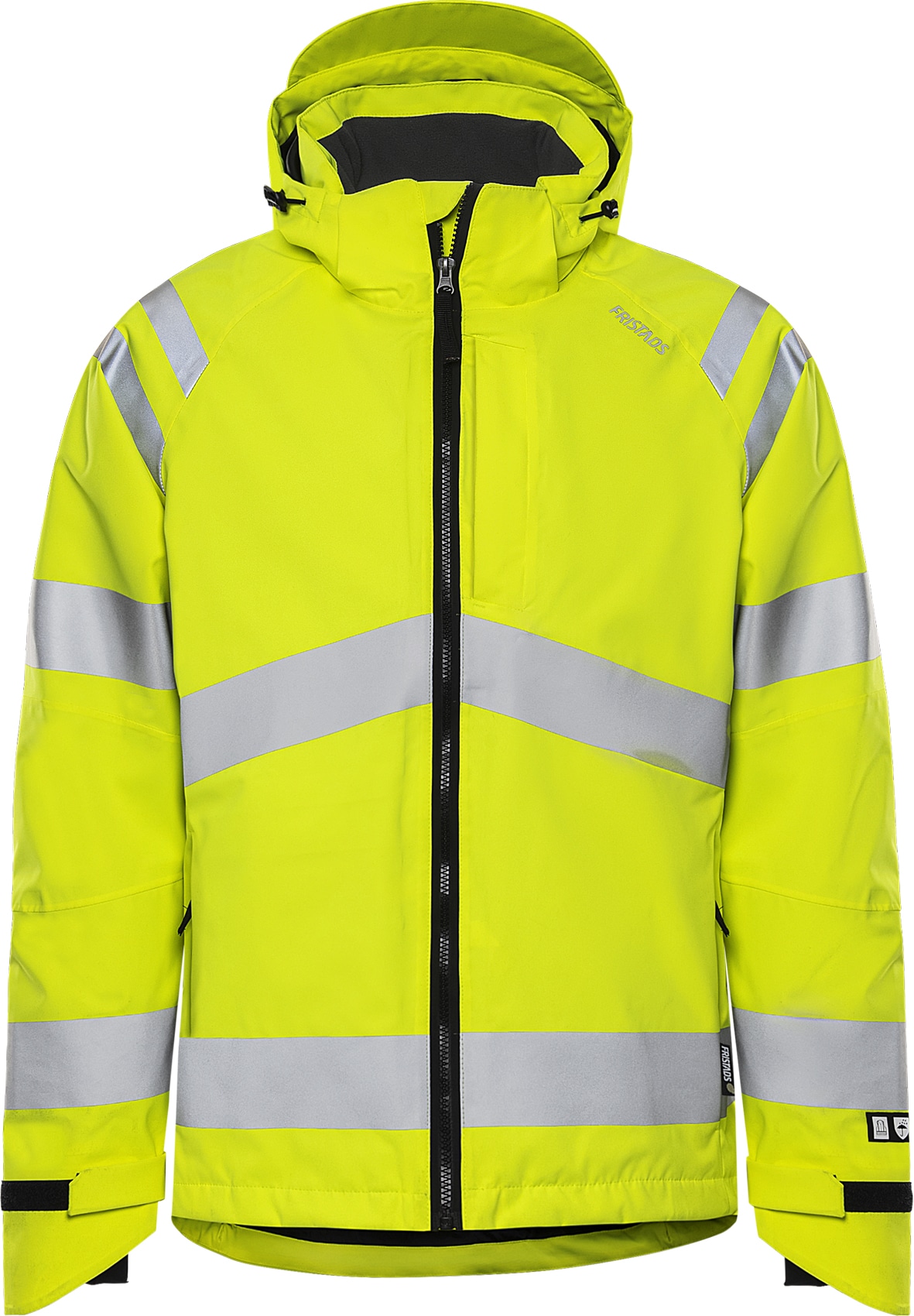 High Vis Green Funktionsjacke Kl. 3 4680 GLPS von Fristads in Warnschutz-Gelb, Vorderansicht High Vis Green Funktionsjacke Kl. 3 4680 GLPS