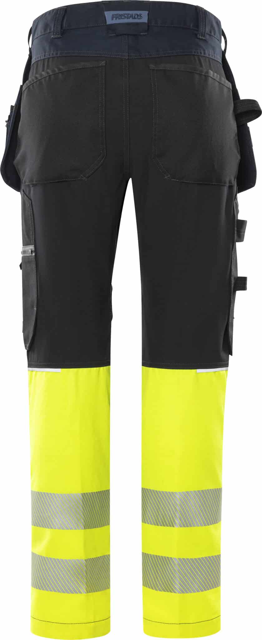 High Vis Green Handwerker-Stretchhose Kl 1 2906 GWM High Vis Green Handwerker-Stretchhose Kl 1 2906 GWM von Fristads in Warnschutz-Gelb/Dunkel Marineblau, Rückansicht