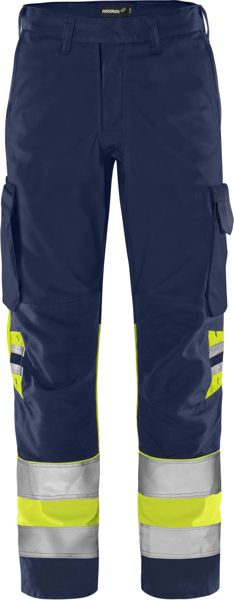 High Vis Green Hose Kl. 1 2668 GPLU High Vis Green Hose Kl. 1 2668 GPLU von Fristads in Warnschutz-Gelb/Marine, Vorderansicht