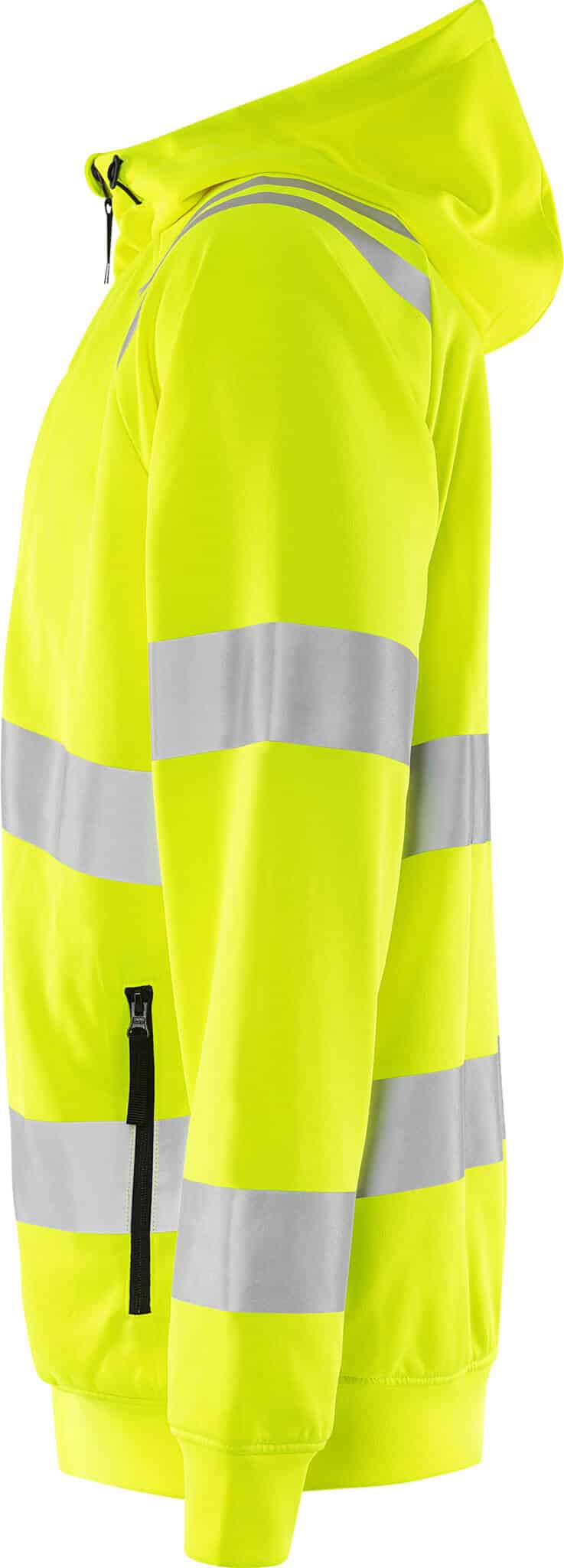 High Vis Green Kapuzen-Sweatjacke Kl. 3 7865 GPSW High Vis Green Kapuzen-Sweatjacke Kl. 3 7865 GPSW von Fristads in Warnschutz-Gelb, Seitenansicht