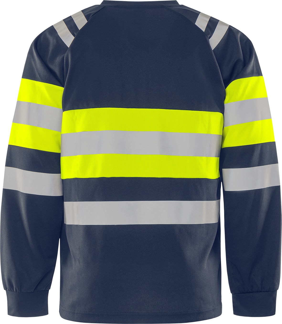 High Vis Green Langarmshirt Kl. 1 7881 GPST High Vis Green Langarmshirt Kl. 1 7881 GPST von Fristads in Warnschutz-Gelb/Marine, Rückansicht
