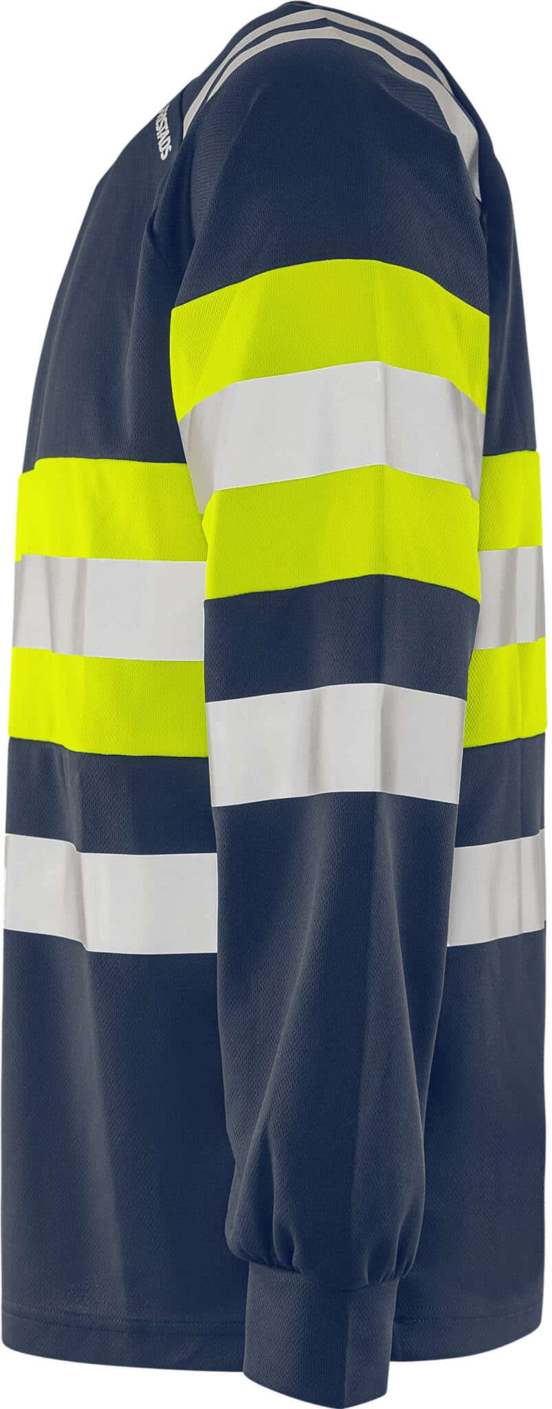 High Vis Green Langarmshirt Kl. 1 7881 GPST High Vis Green Langarmshirt Kl. 1 7881 GPST von Fristads in Warnschutz-Gelb/Marine, Seitenansicht