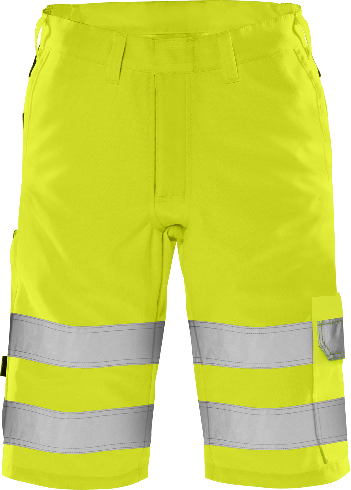 High Vis Green Shorts Kl. 2 2650 GPLU von Fristads in Warnschutz-Gelb, Vorderansicht High Vis Green Shorts Kl. 2 2650 GPLU