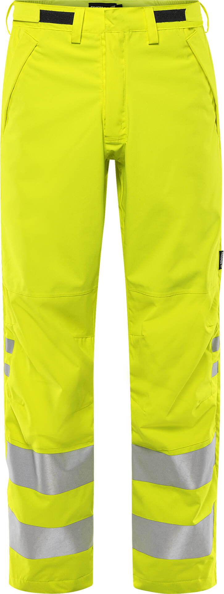 High Vis Green Stretch-Funktionshose Kl. 2 2680 GLPS von Fristads in Warnschutz-Gelb, Vorderansicht High Vis Green Stretch-Funktionshose Kl. 2 2680 GLPS