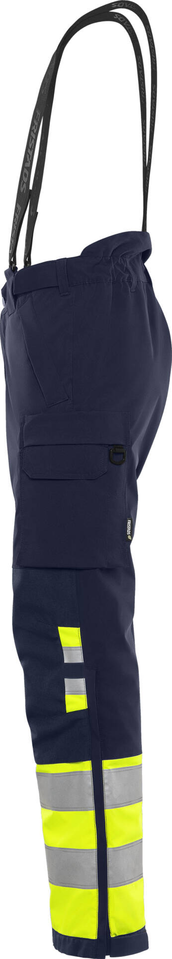 High Vis Green Stretch-Winterhose Kl. 1 2681 GLPS High Vis Green Stretch-Winterhose Kl. 1 2681 GLPS von Fristads in Warnschutz-Gelb/Marine, Seitenansicht