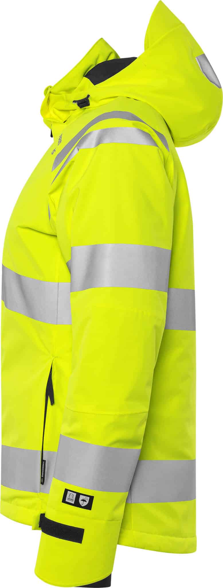 High Vis Green Stretch-Winterjacke Damen Kl. 3 4683 GLPS High Vis Green Stretch-Winterjacke Damen Kl. 3 4683 GLPS von Fristads in Warnschutz-Gelb, Seitenansicht