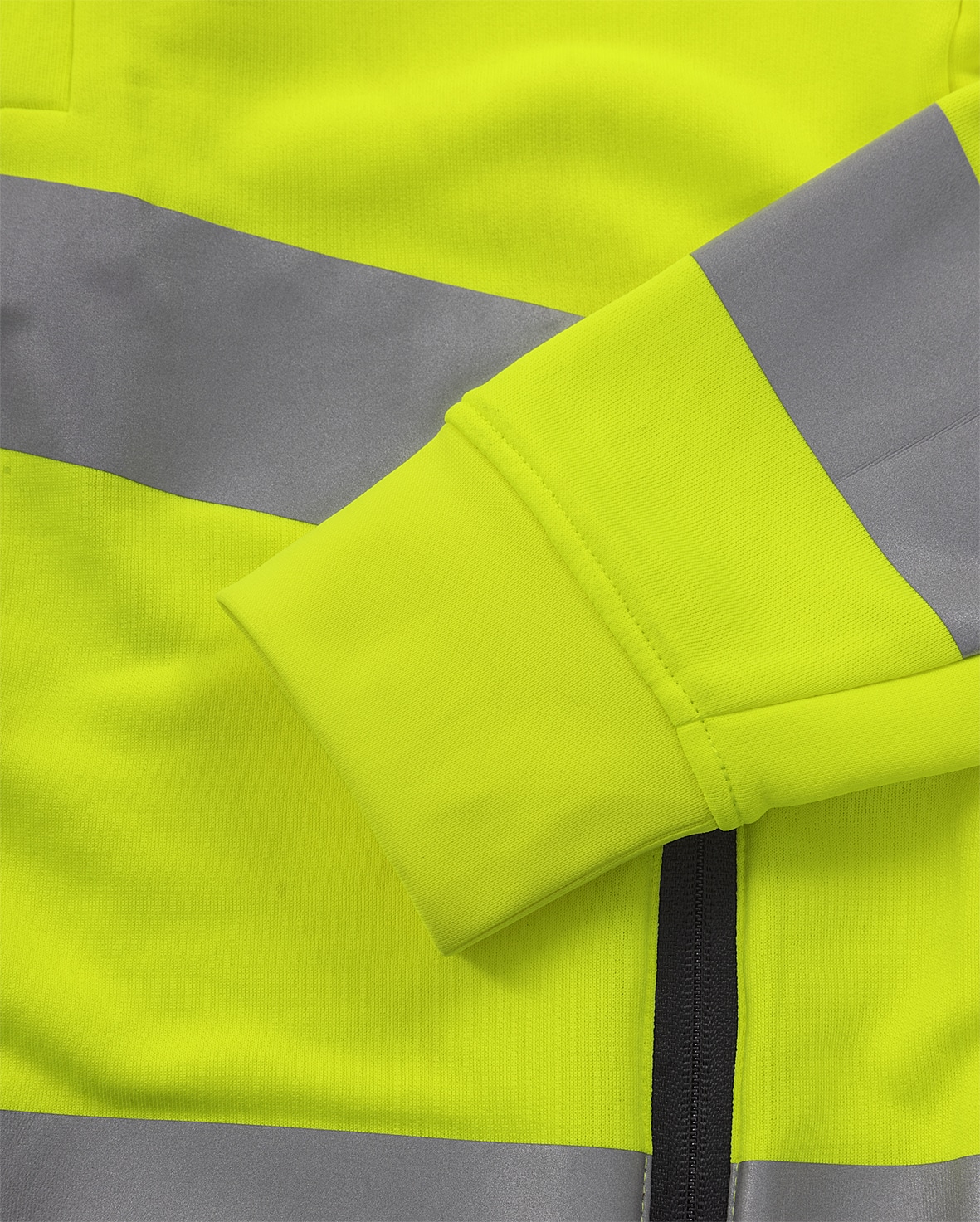 High Vis Green Sweatjacke Kl. 3 7863 GPSW High Vis Green Sweatjacke Kl. 3 7863 GPSW von Fristads, Detail Rippbündchen am Ärmel