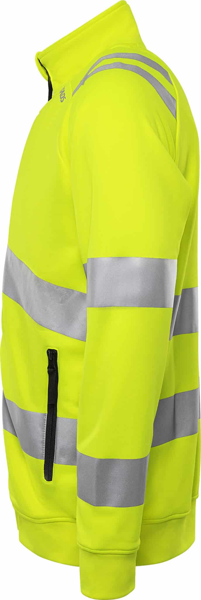 High Vis Green Sweatjacke Kl. 3 7863 GPSW High Vis Green Sweatjacke Kl. 3 7863 GPSW von Fristads in Warnschutz-Gelb, Seitenansicht