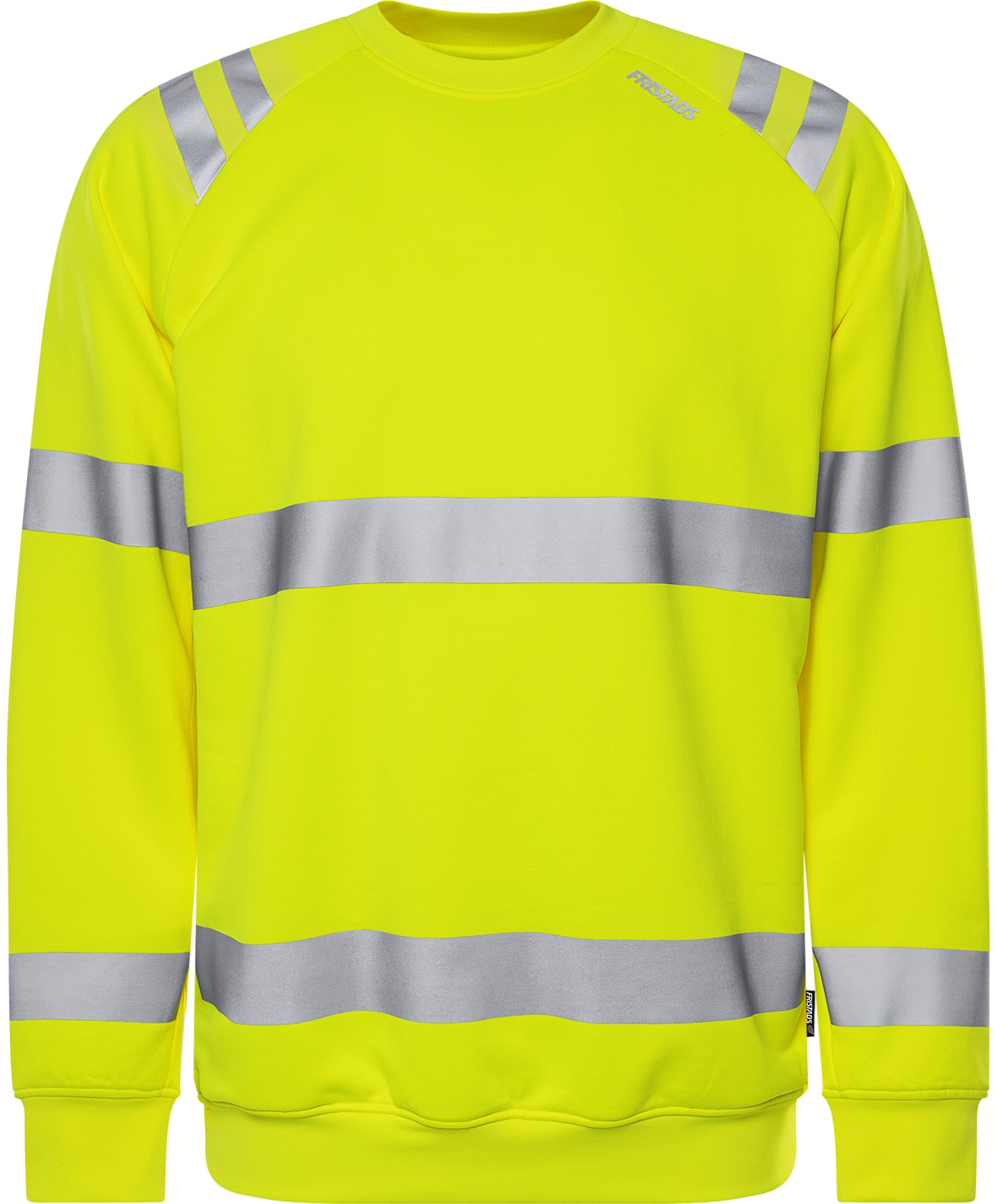 High Vis Green Sweatshirt Kl. 3 7862 GPSW von Fristads in Warnschutz-Gelb, Vorderansicht High Vis Green Sweatshirt Kl. 3 7862 GPSW