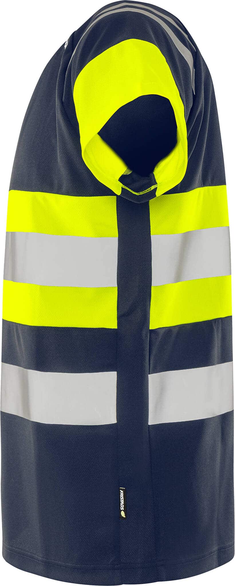 High Vis Green T-Shirt Kl. 1 7880 GPST High Vis Green T-Shirt Kl. 1 7880 GPST von Fristads in Warnschutz-Gelb/Marine, Seitenansicht