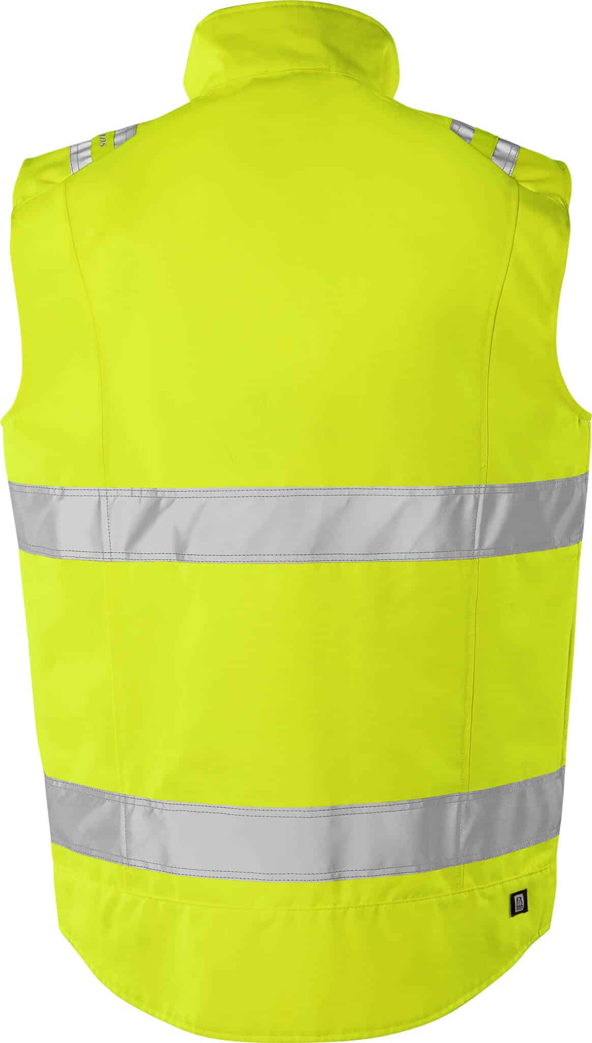 High Vis Green Weste Kl. 2 5067 GPLU High Vis Green Weste Kl. 2 5067 GPLU von Fristads in Warnschutz-Gelb, Rückansicht