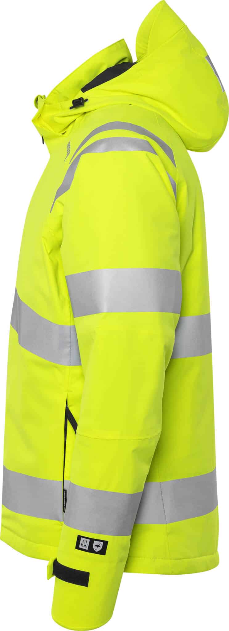 High Vis Green Winterjacke Kl. 3 4682 GLPS High Vis Green Winterjacke Kl. 3 4682 GLPS von Fristads in Warnschutz-Gelb, Seitenansicht