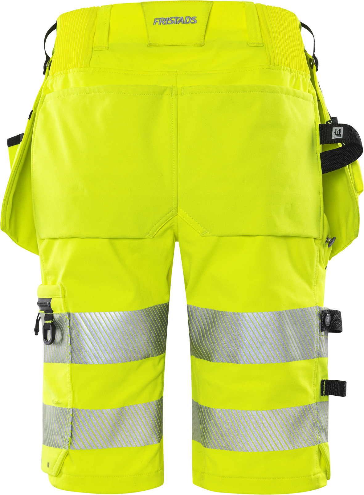 High Vis Handwerker Stretch-Shorts Damen Kl. 1 2667 GSTP High Vis Handwerker Stretch-Shorts Damen Kl. 1 2667 GSTP von Fristads in Warnschutz-Gelb, Rückansicht
