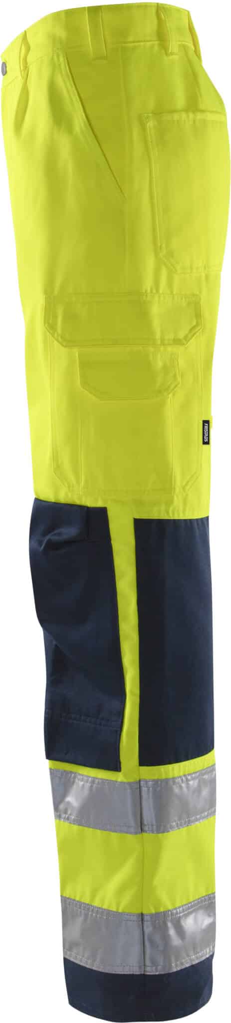 High Vis Hose Kl. 2 2001 TH High Vis Hose Kl. 2 2001 TH von Fristads in Warnschutz-Gelb/Marine, Seitenansicht