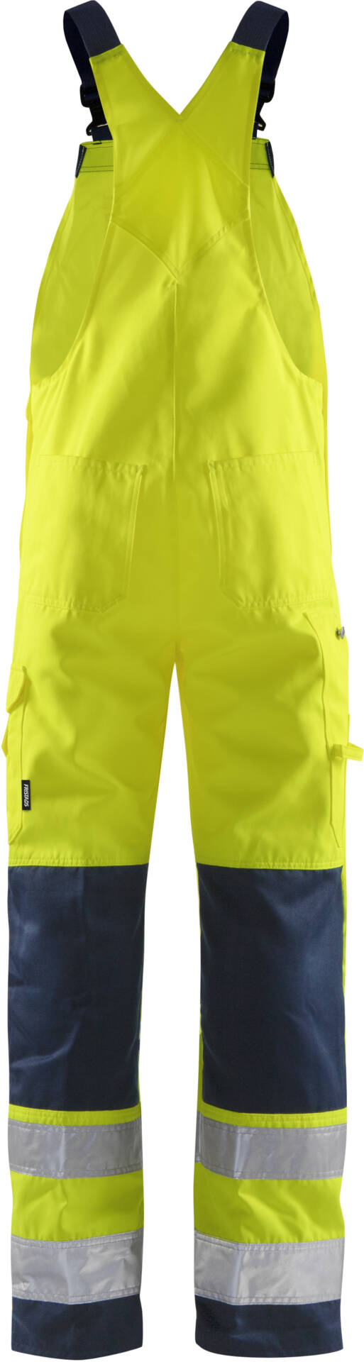 High Vis Latzhose Kl. 2 1001 TH High Vis Latzhose Kl. 2 1001 TH von Fristads in Warnschutz-Gelb/Marine, Rückansicht