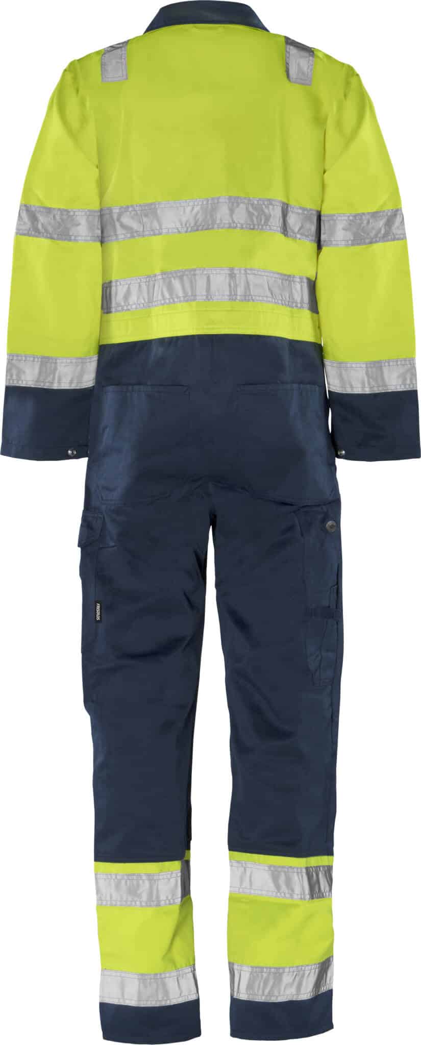 High Vis Overall Kl. 3 8601 TH High Vis Overall Kl. 3 8601 TH von Fristads in Warnschutz-Gelb/Marine, Rückansicht