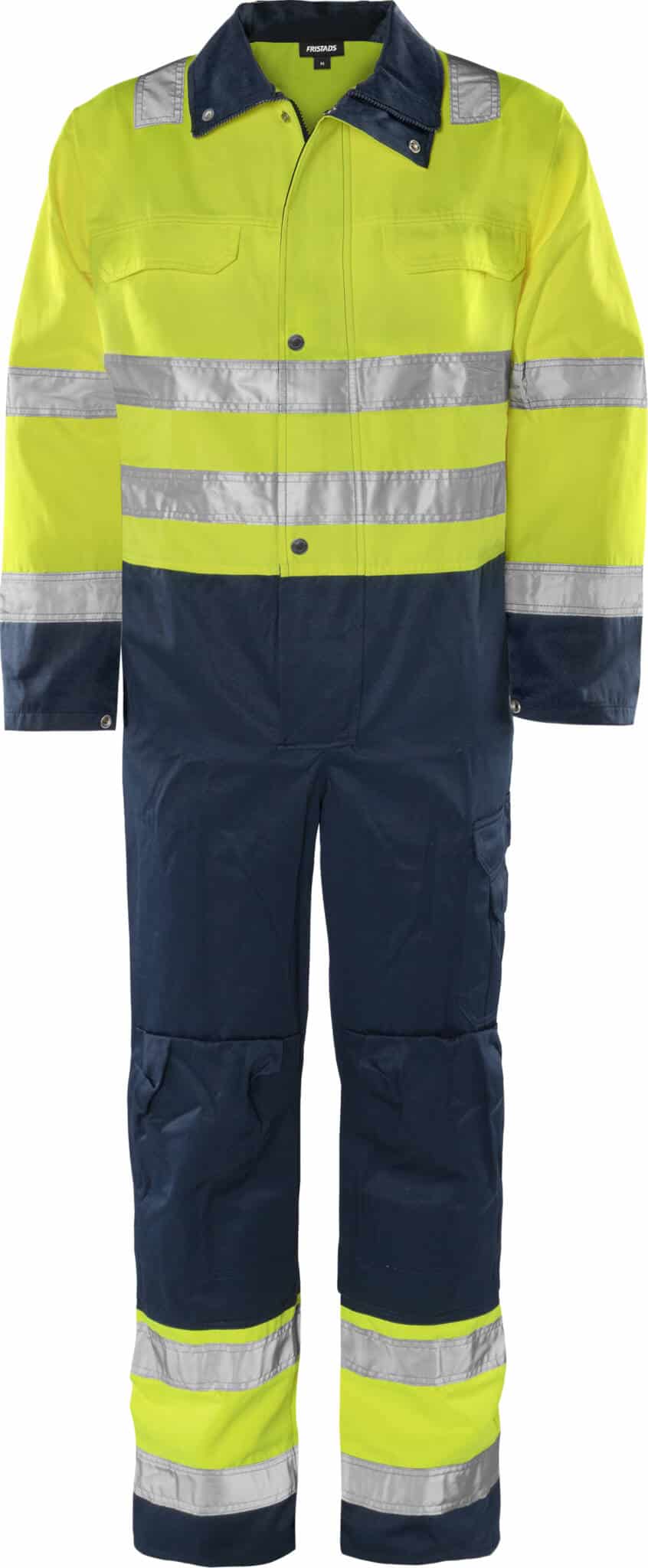 High Vis Overall Kl. 3 8601 TH von Fristads in Warnschutz-Gelb/Marine, Vorderansicht High Vis Overall Kl. 3 8601 TH