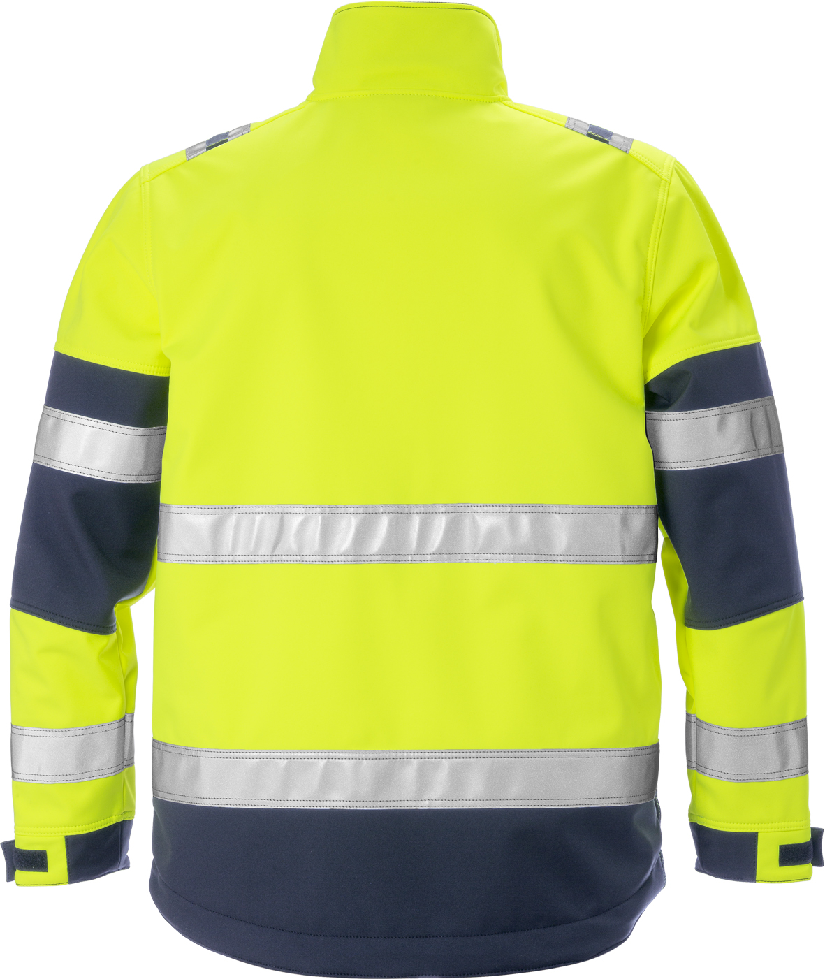 High Vis Softshell-Jacke Kl. 2 4083 WYH High Vis Softshell-Jacke Kl. 2 4083 WYH von Fristads in Warnschutz-Gelb/Marine, Rückansicht