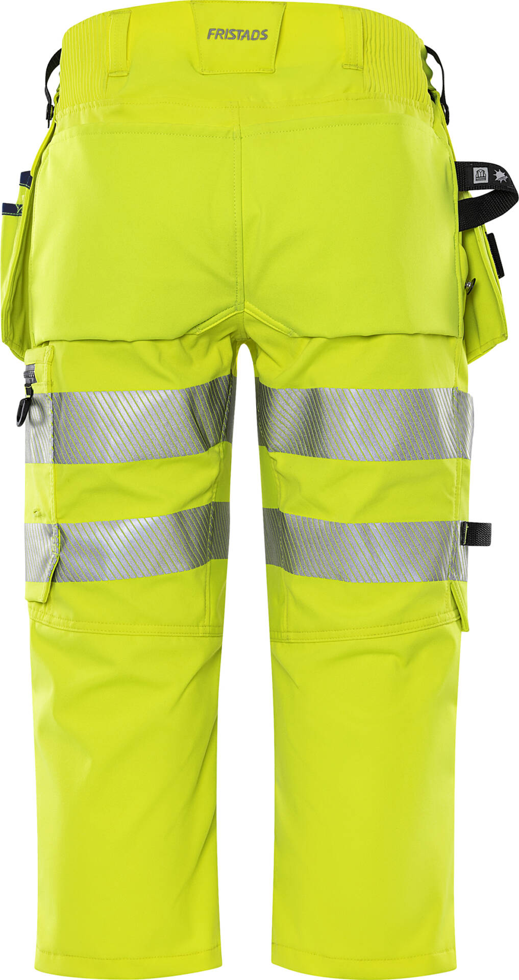 High Vis Stretch-3/4-Hose Kl. 2 2666 GSTP High Vis Stretch-3/4-Hose Kl. 2 2666 GSTP von Fristads in Warnschutz-Gelb/Marine, Rückansicht