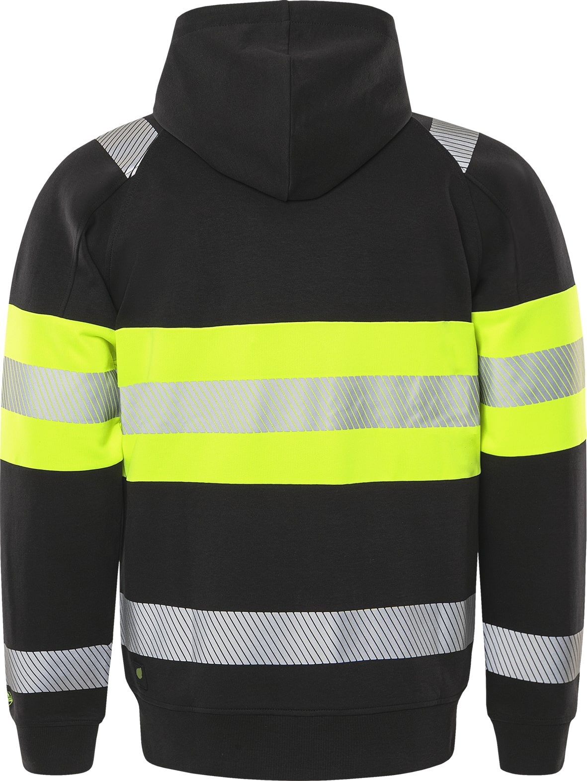 High Vis Stretch-Kapuzensweatshirt Kl. 1 7532 GKC High Vis Stretch-Kapuzensweatshirt Kl. 1 7532 GKC von Fristads in Warnschutz-Gelb/Schwarz, Rückansicht