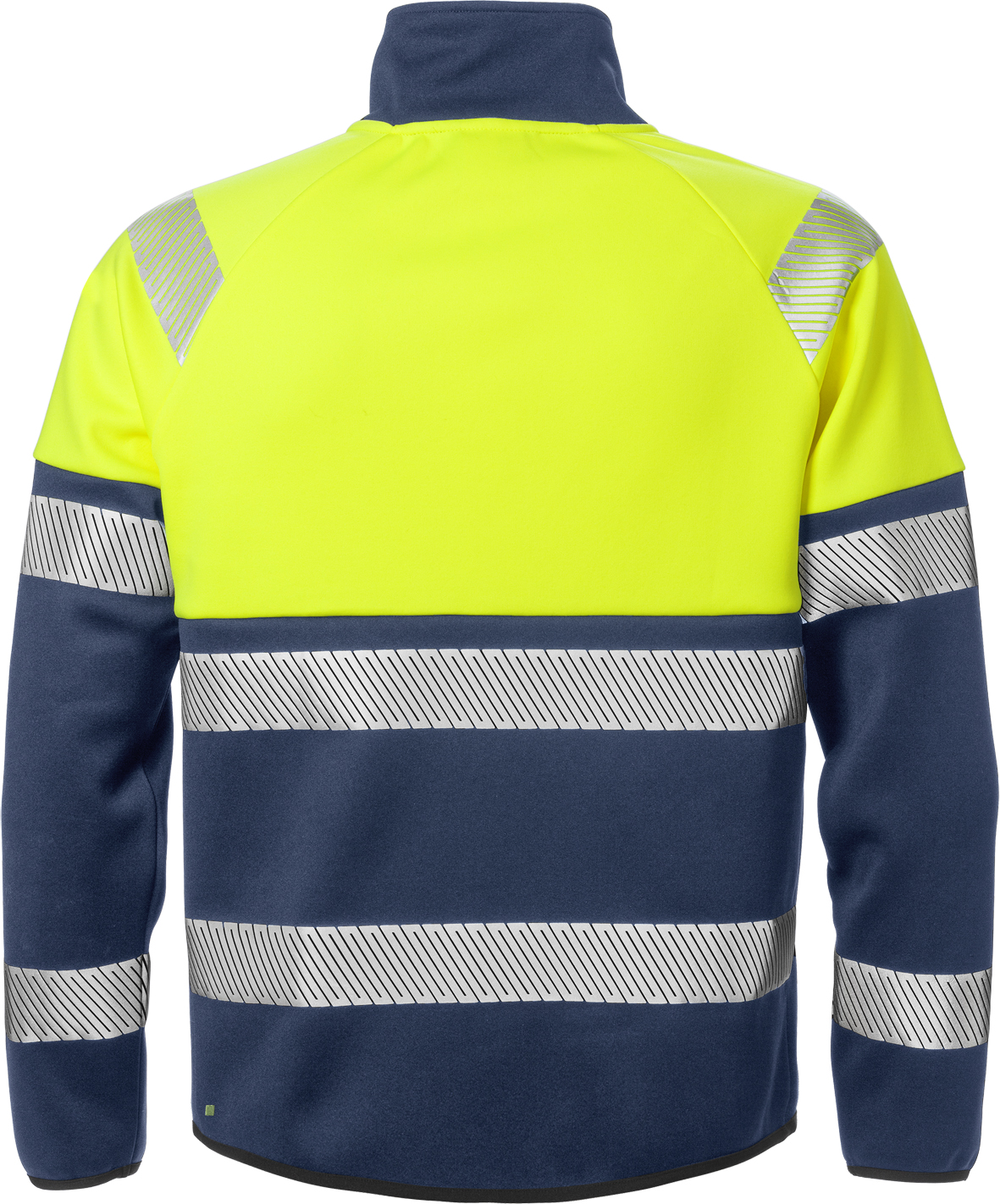 High Vis Sweatjacke Kl. 1 4517 SSL High Vis Sweatjacke Kl. 1 4517 SSL von Fristads in Warnschutz-Gelb/Marine, Rückansicht