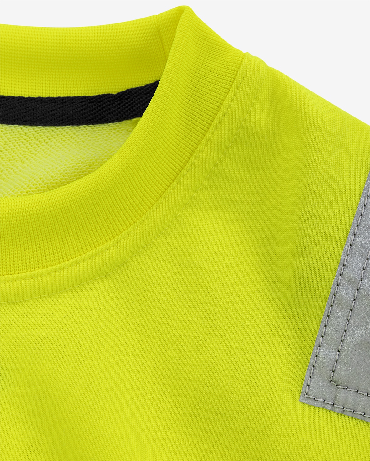 High Vis Sweatshirt Kl. 3 7446 SHV High Vis Sweatshirt Kl. 3 7446 SHV von Fristads, Detail Rippstrick am Halsausschnitt