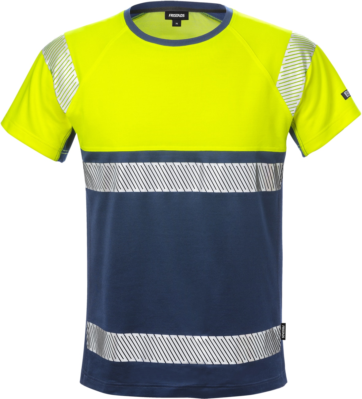High Vis T-Shirt Kl. 1 7518 THV von Fristads in Warnschutz-Gelb/Marine, Vorderansicht High Vis T-Shirt Kl. 1 7518 THV