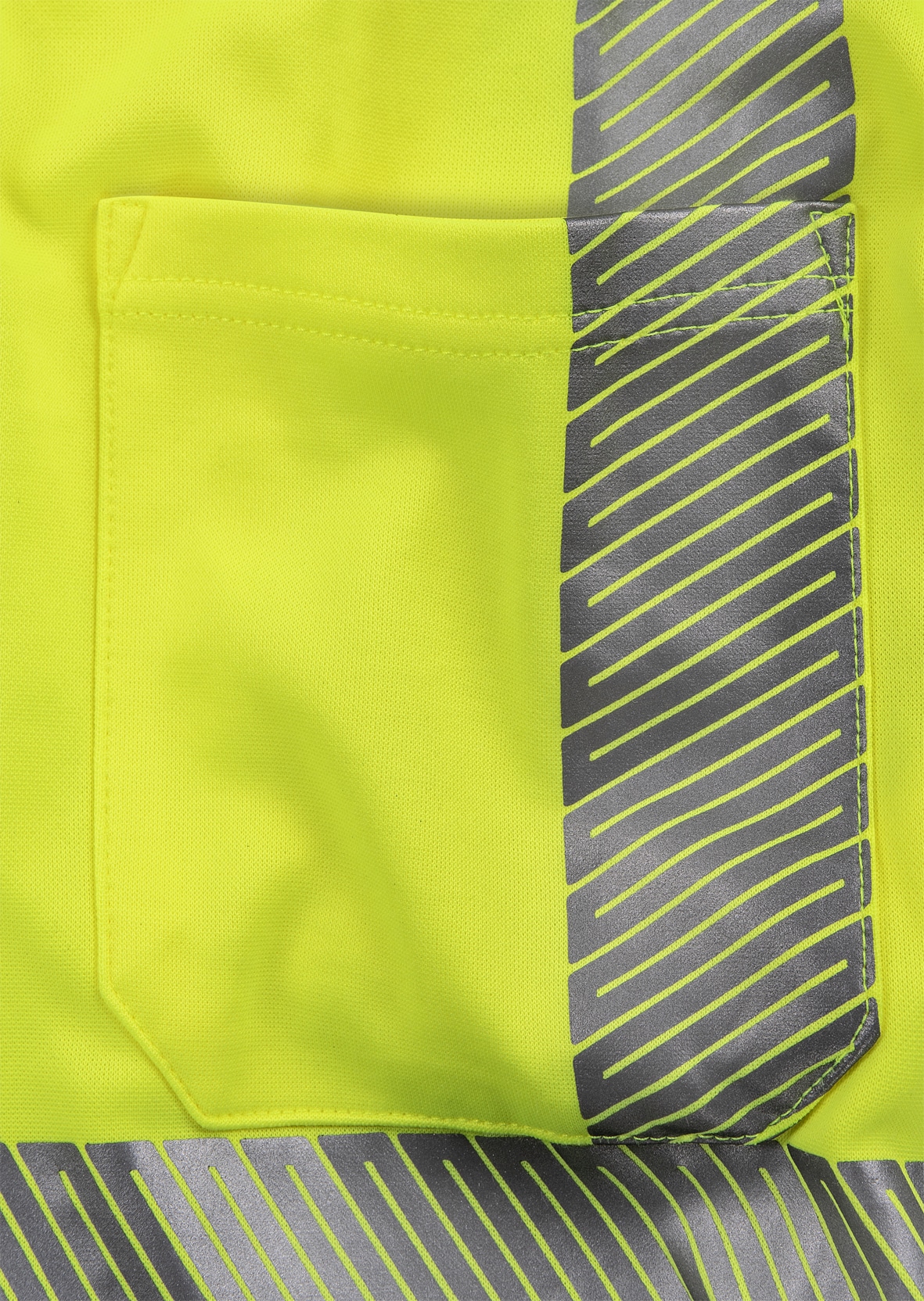 High Vis T-Shirt Kl. 2 7407 THV High Vis T-Shirt Kl. 2 7407 THV von Fristads, Detail Brusttasche und dehnbare Reflexstreifen