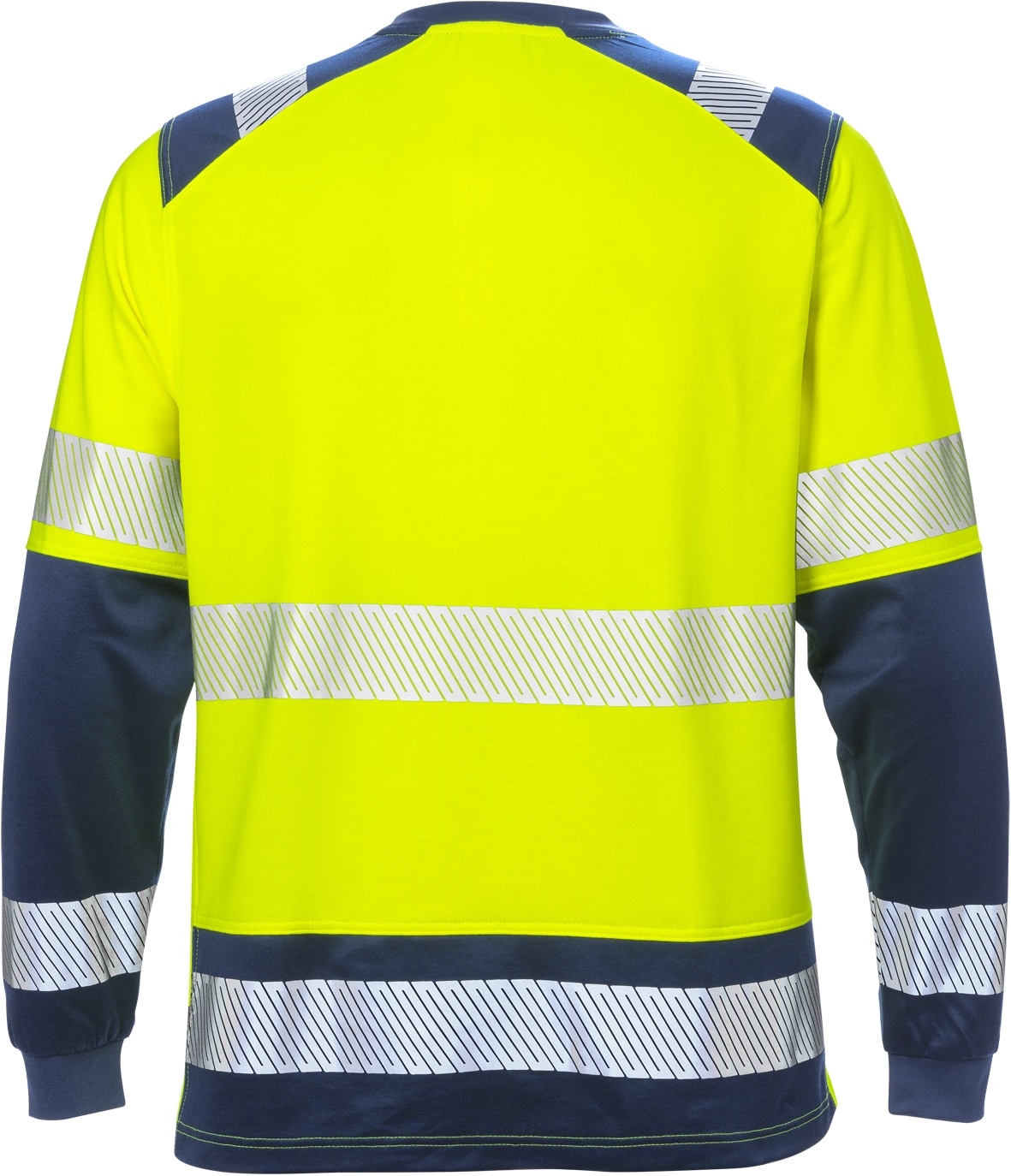 High Vis T-Shirt Langarm Kl. 2 7457 THV High Vis T-Shirt Langarm Kl. 2 7457 THV von Fristads in Warnschutz-Gelb/Marine, Rückansicht