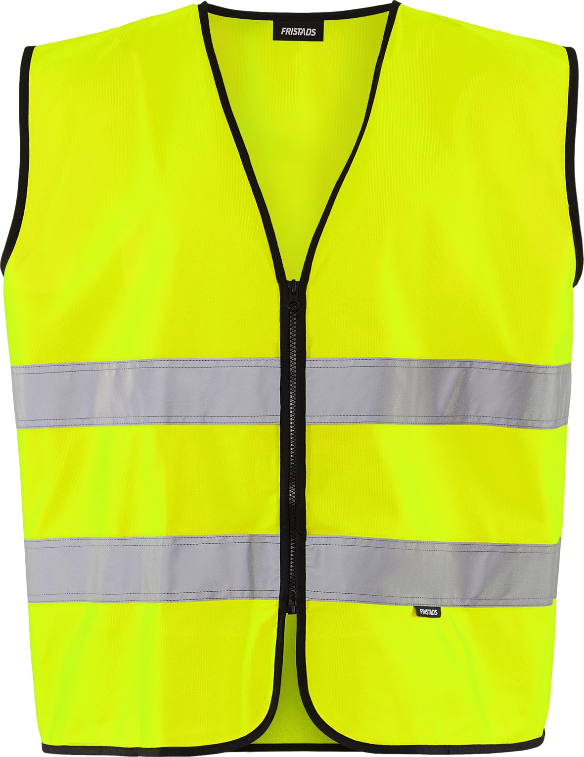 High Vis Weste Kl. 2 5100 HVS von Fristads in Warnschutz-Gelb, Vorderansicht High Vis Weste Kl. 2 5100 HVS