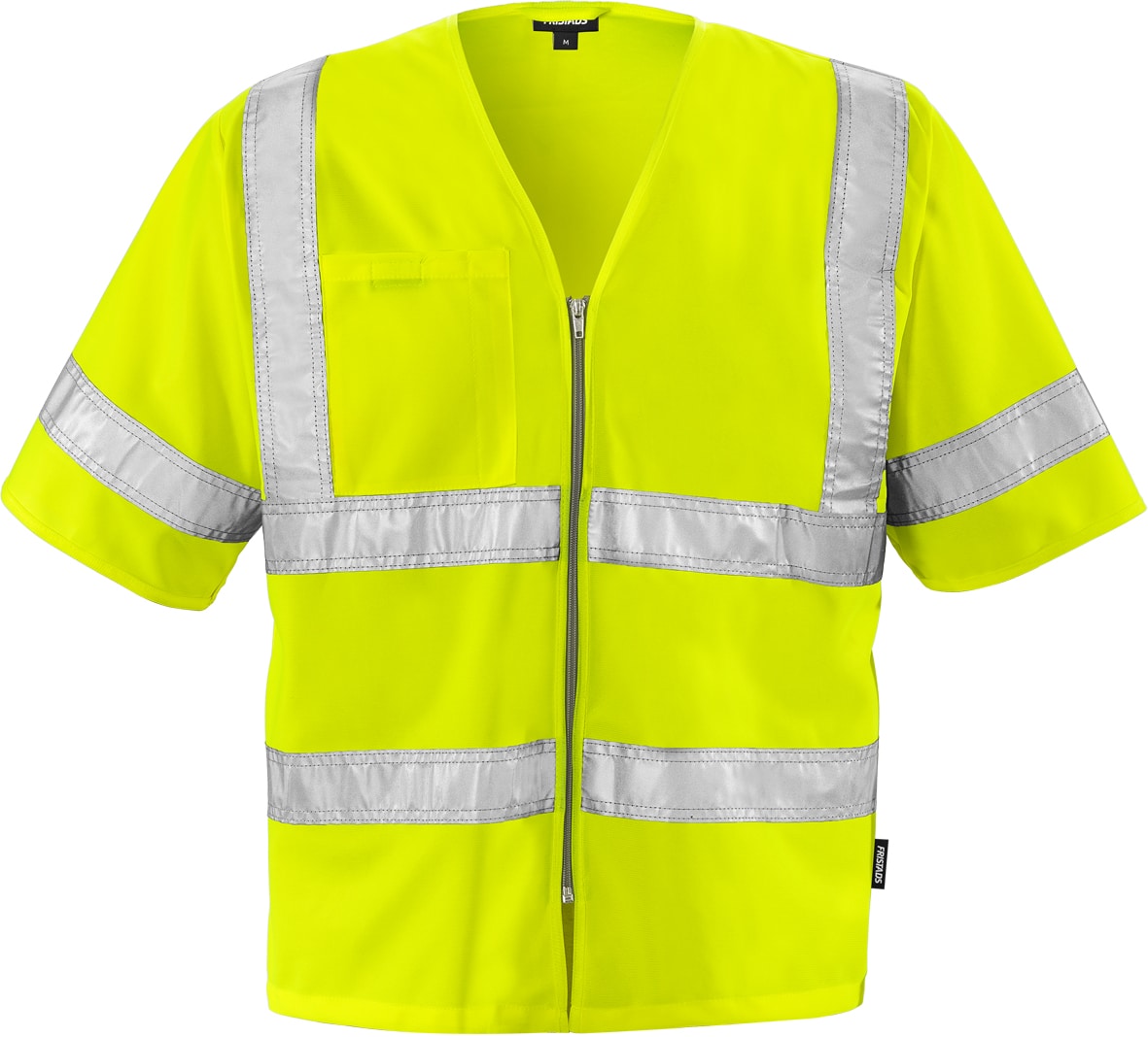 High Vis Weste Kl. 3 500 NV von Fristads in Warnschutz-Gelb, Vorderansicht High Vis Weste Kl. 3 500 NV