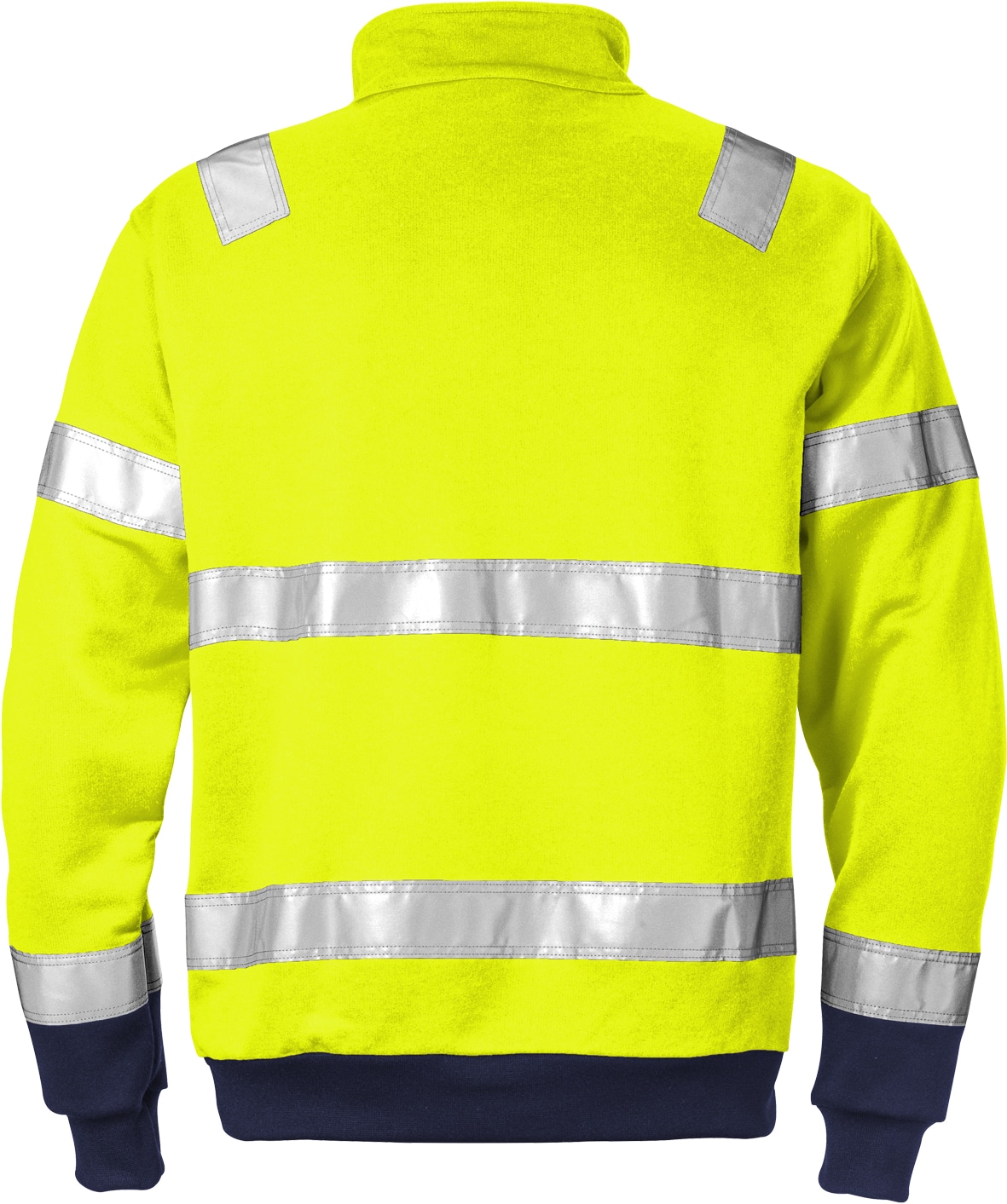 High Vis Zipper-Sweatshirt Kl. 3 728 SHV High Vis Zipper-Sweatshirt Kl. 3 728 SHV von Fristads in Warnschutz-Gelb/Marine, Rückansicht