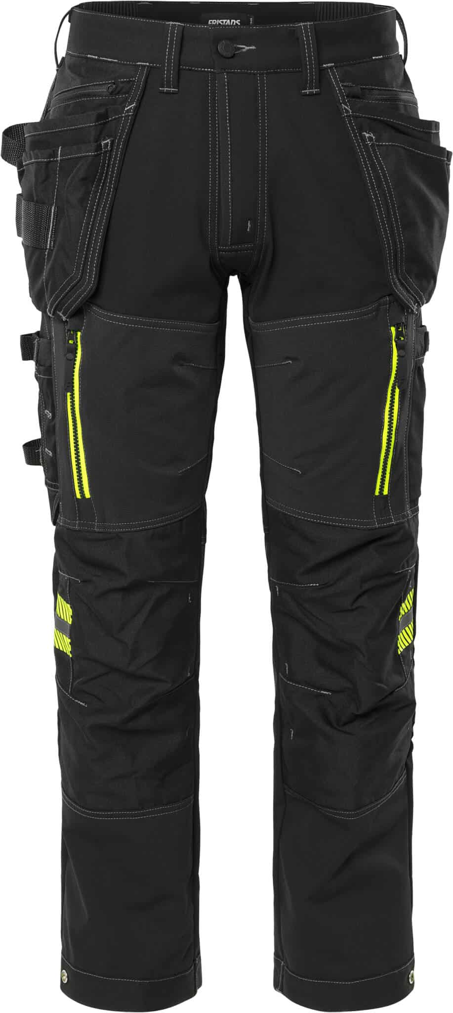 Stretch-Handwerkerhose 2566 GSTP von Fristads in Schwarz, Vorderansicht Stretch-Handwerkerhose 2566 GSTP