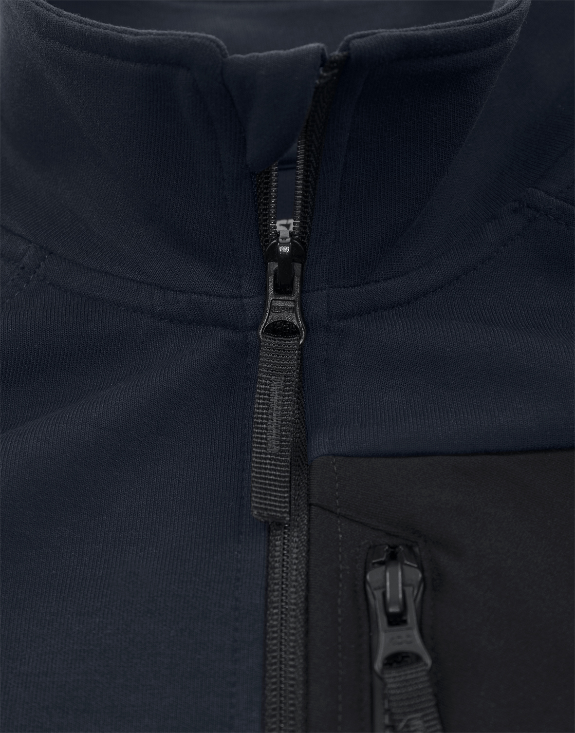 Sweatjacke 7830 GKI Sweatjacke 7830 GKI von Fristads, Detail Kragen mit Frontreißverschluss