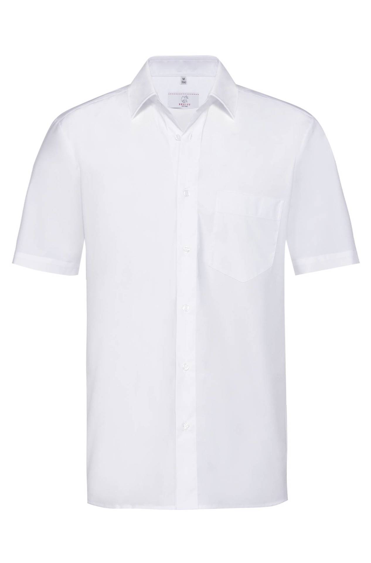 Herren-Hemd Kurzarm Comfort Fit Basic 6601.1120, Weiss Herren-Hemd Kurzarm Comfort Fit Basic