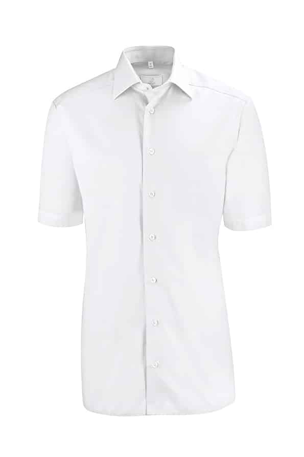Herren-Hemd Kurzarm Slim Fit Leasing 67550.1220, Weiss Herren-Hemd Kurzarm Slim Fit Leasing