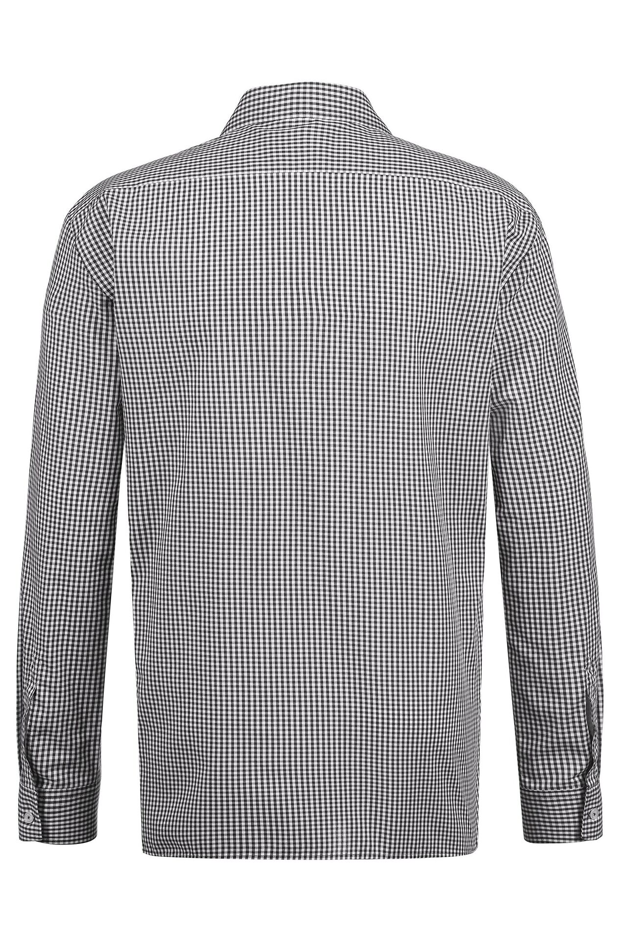 Herren-Hemd Langarm Basic Vichy-Karo Herren-Hemd Langarm Basic 67213.1170 in Vichy karo schwarz, Rückansicht