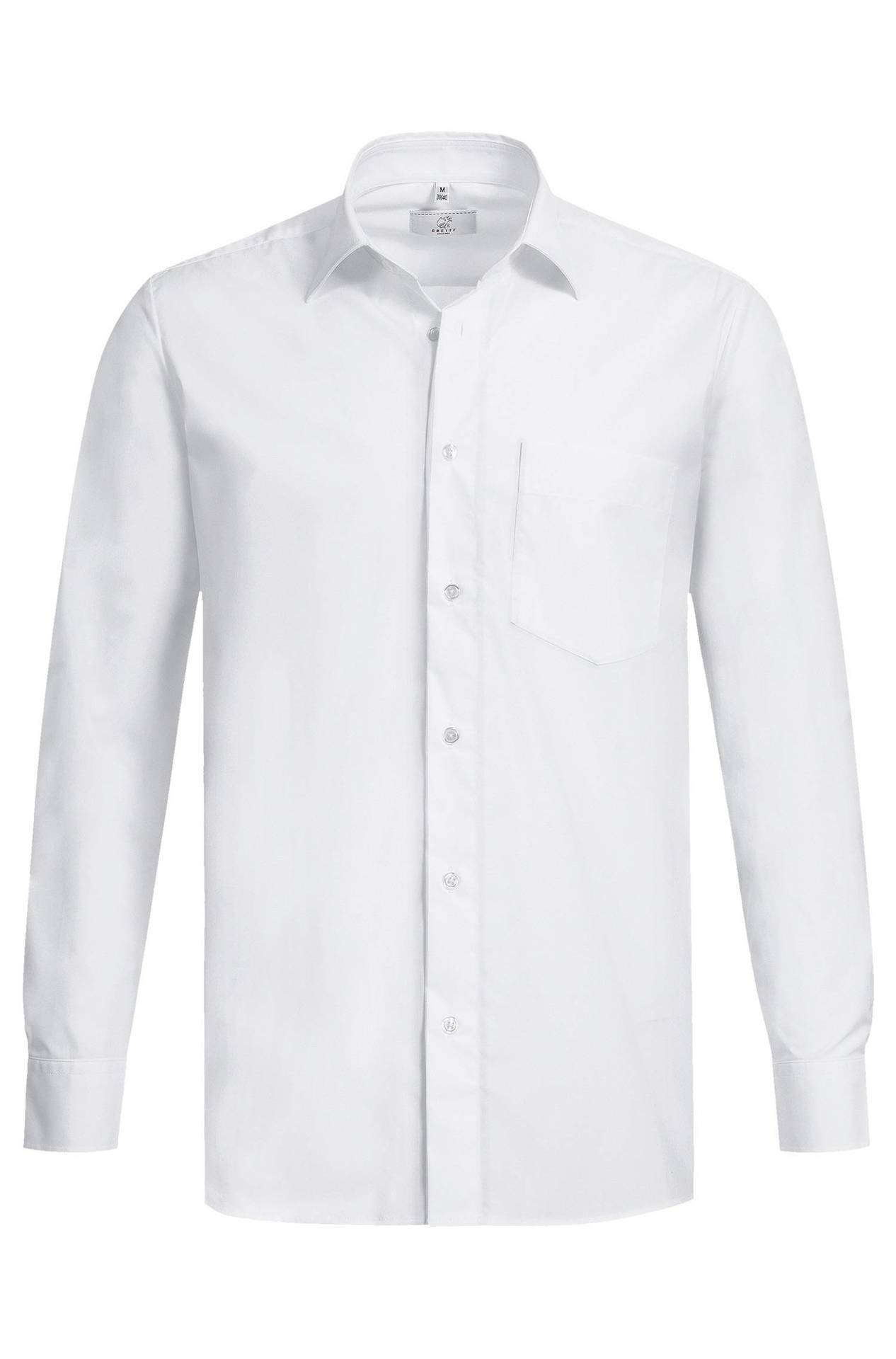 Herren-Hemd Langarm Comfort Fit Basic 6600.1120, Weiss Herren-Hemd Langarm Comfort Fit Basic