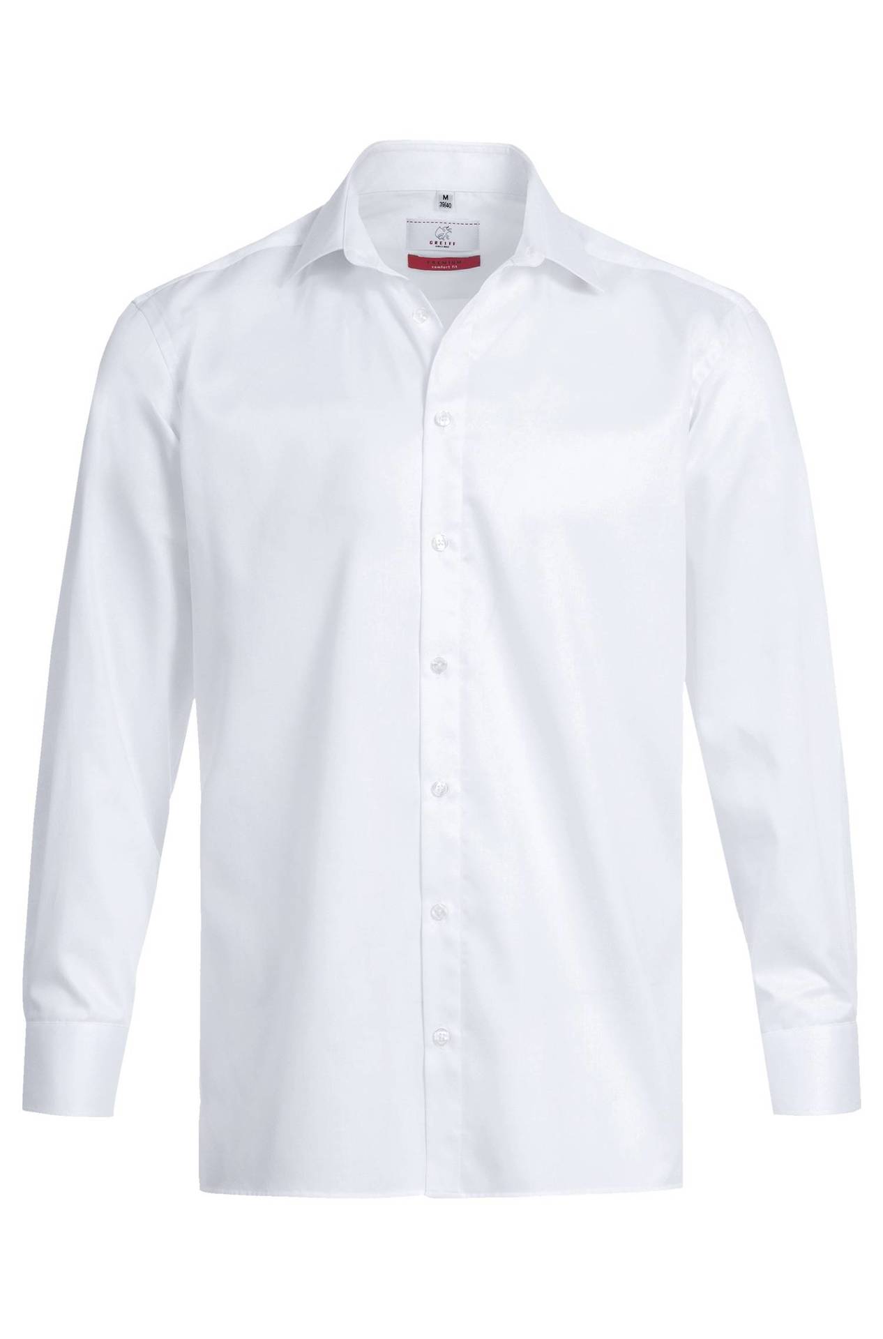 Herren-Hemd Langarm Comfort Fit Premium 6764.1200, Weiss Herren-Hemd Langarm Comfort Fit Premium 6764.1200
