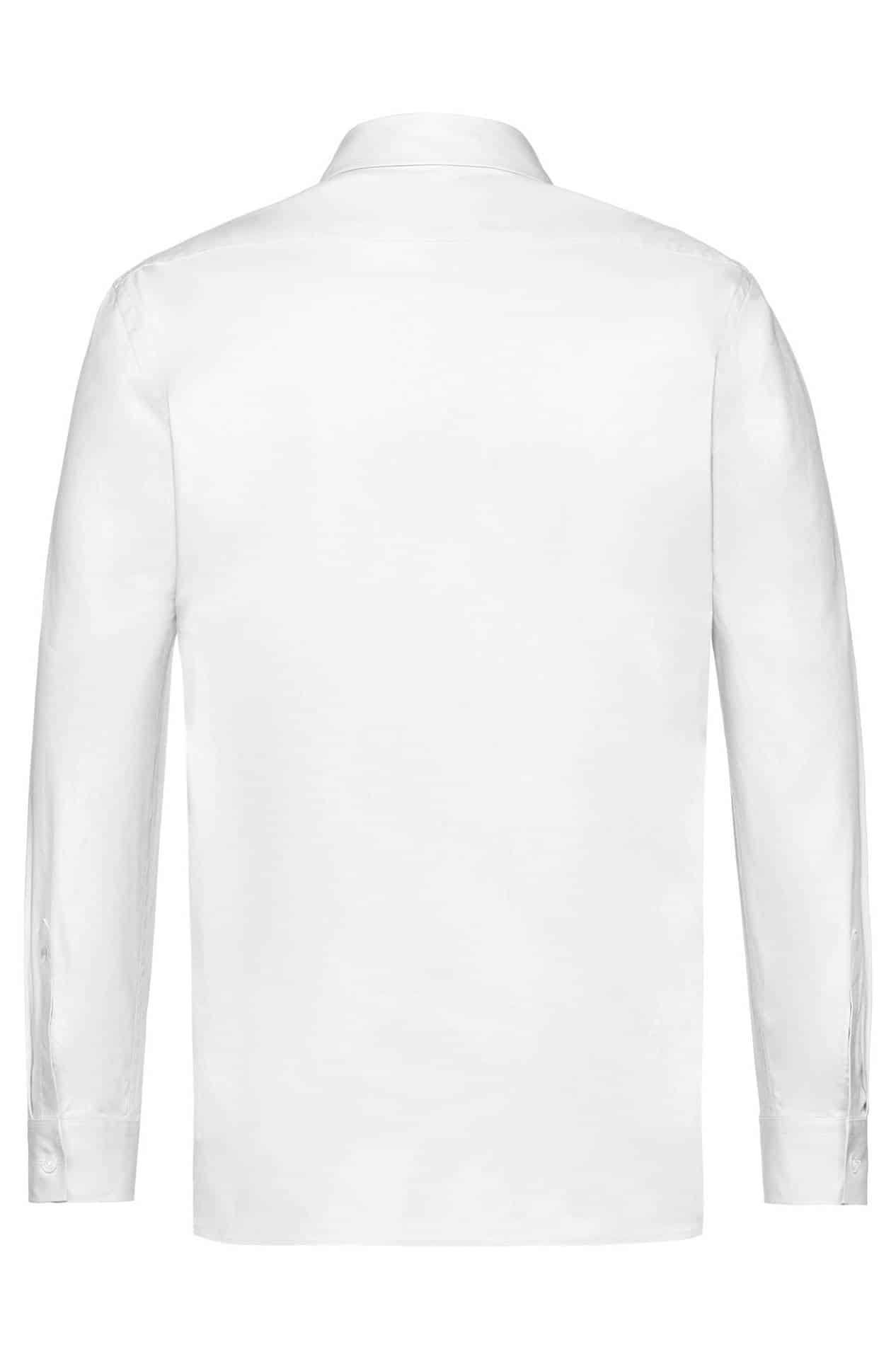 Herren-Hemd Langarm Premium Popeline Herren-Hemd Langarm Premium 6766.1140 in Weiss, Rückansicht