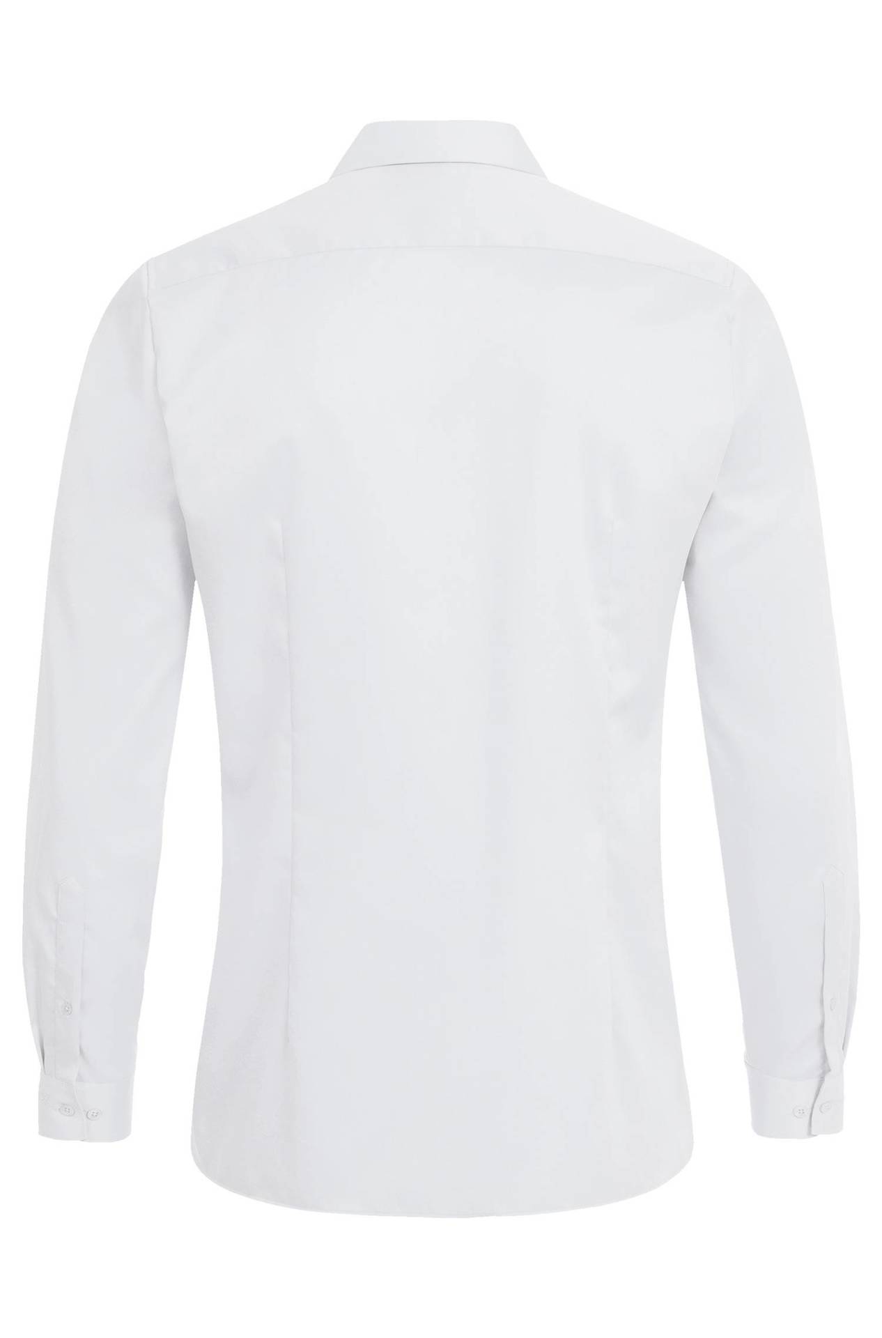 Herren-Hemd Langarm Slim Fit Premium Herren-Hemd Langarm Slim Fit Premium 6760.1200 in Weiss, Rückansicht
