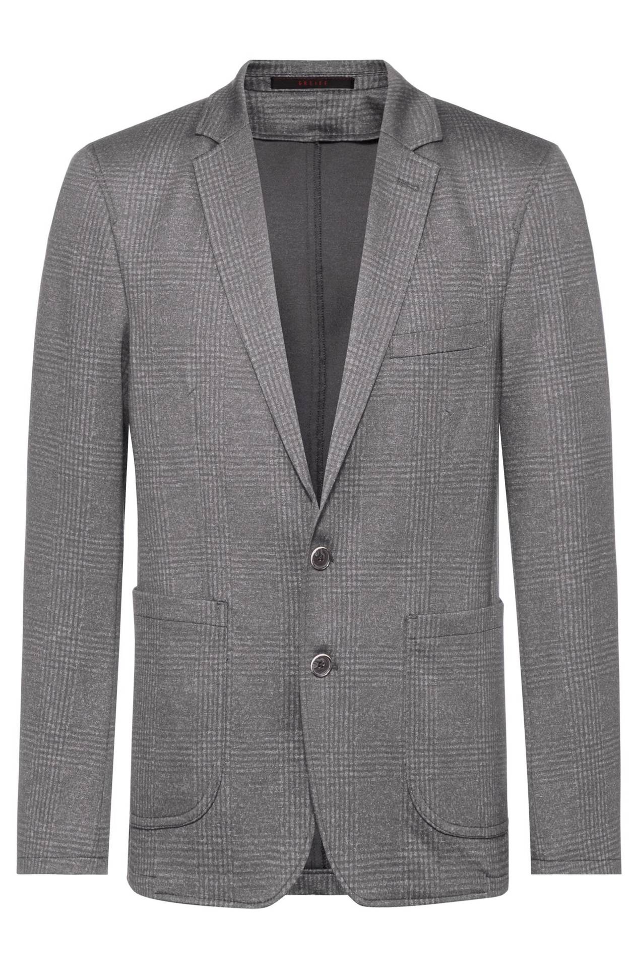Herren-Jerseysakko Casual 1139.2150, Glencheck hellgrau Herren-Jerseysakko Casual helles Glencheck