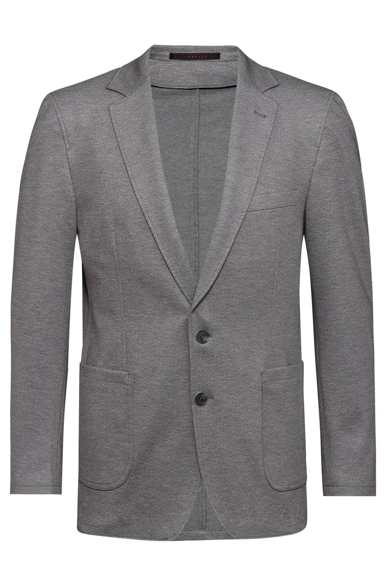 Herren-Jerseysakko Casual 1139.2155, Hellgrau meliert Herren-Jerseysakko Casual helle Melange