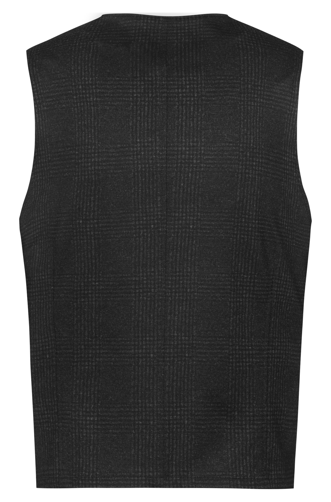 Herren-Jerseyweste Casual 1631.2120 Herren-Jerseyweste Casual 1631.2120 in Glencheck anthrazit, Rückansicht