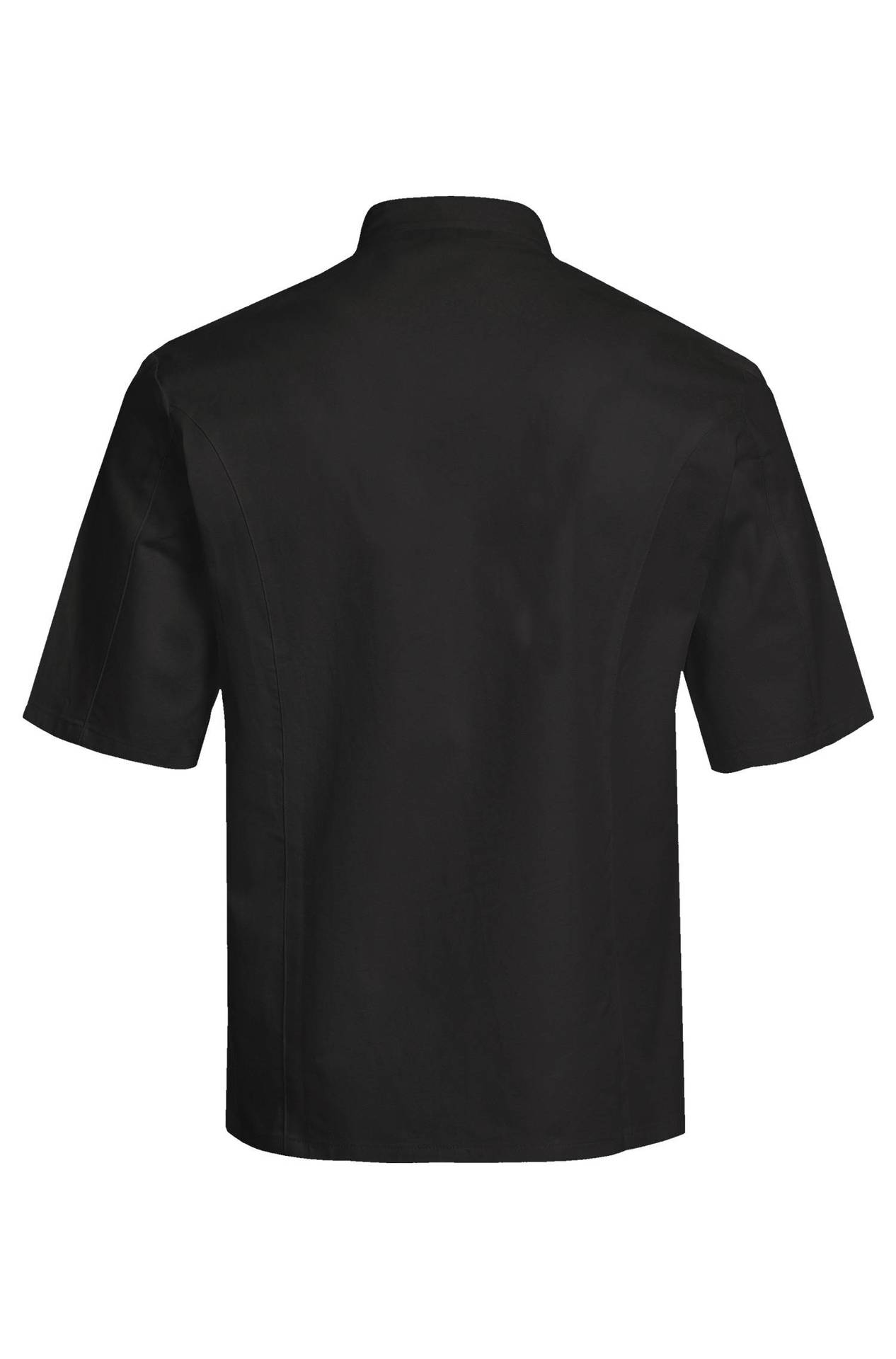 Herren-Kochjacke Kurzarm Mischgewebe Herren-Kochjacke Kurzarm 5567.8000 in Schwarz, Rückansicht