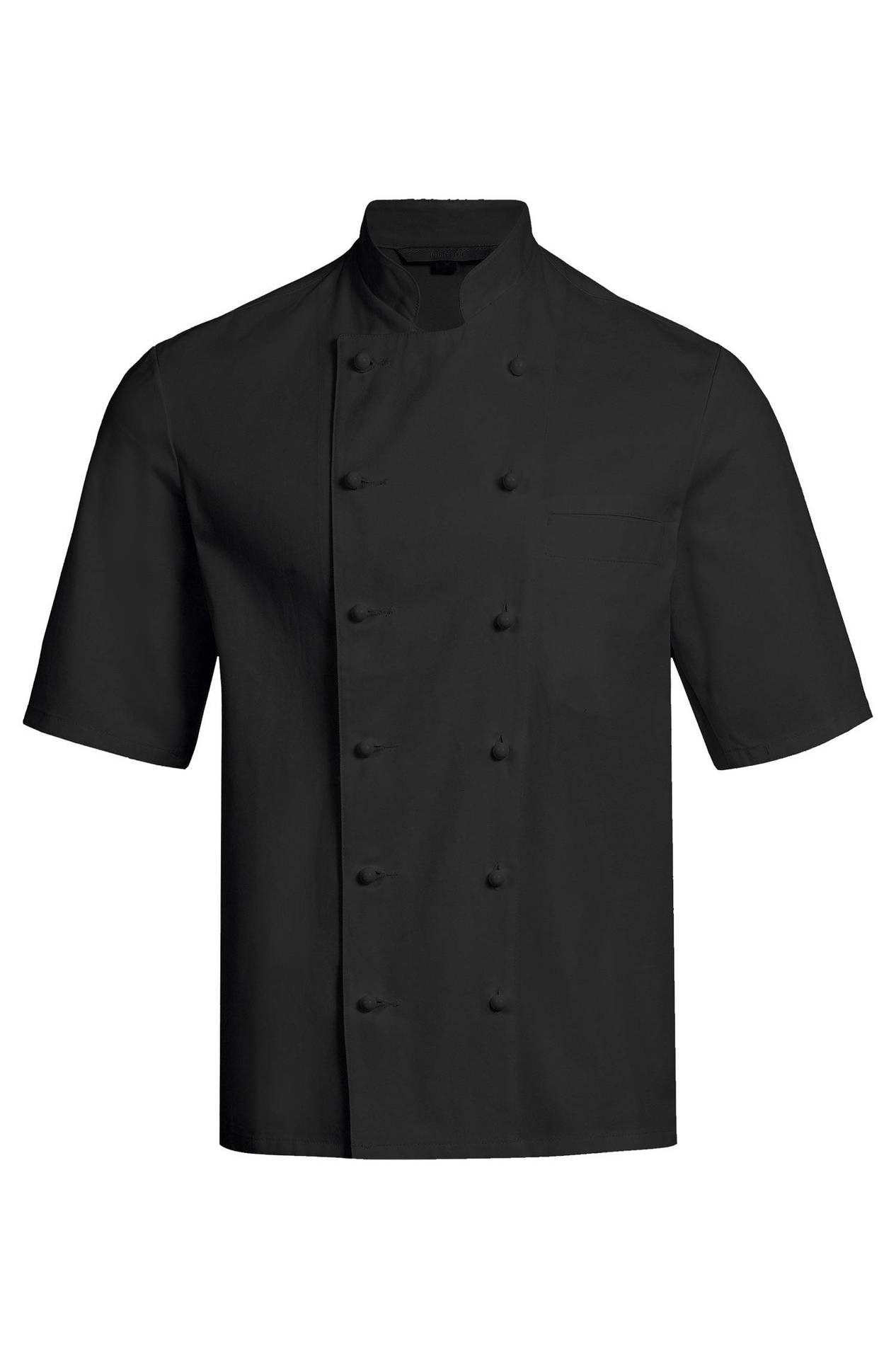Herren-Kochjacke Kurzarm 5567.8000, Schwarz Herren-Kochjacke Kurzarm Mischgewebe