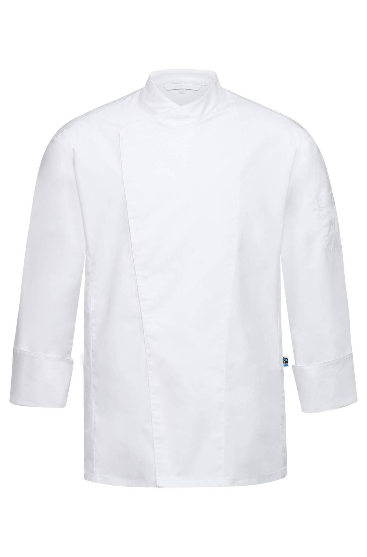 Herren-Kochjacke mit Jerseyrücken 5598.6220, Weiss Herren-Kochjacke mit Jerseyrücken 5598.6220