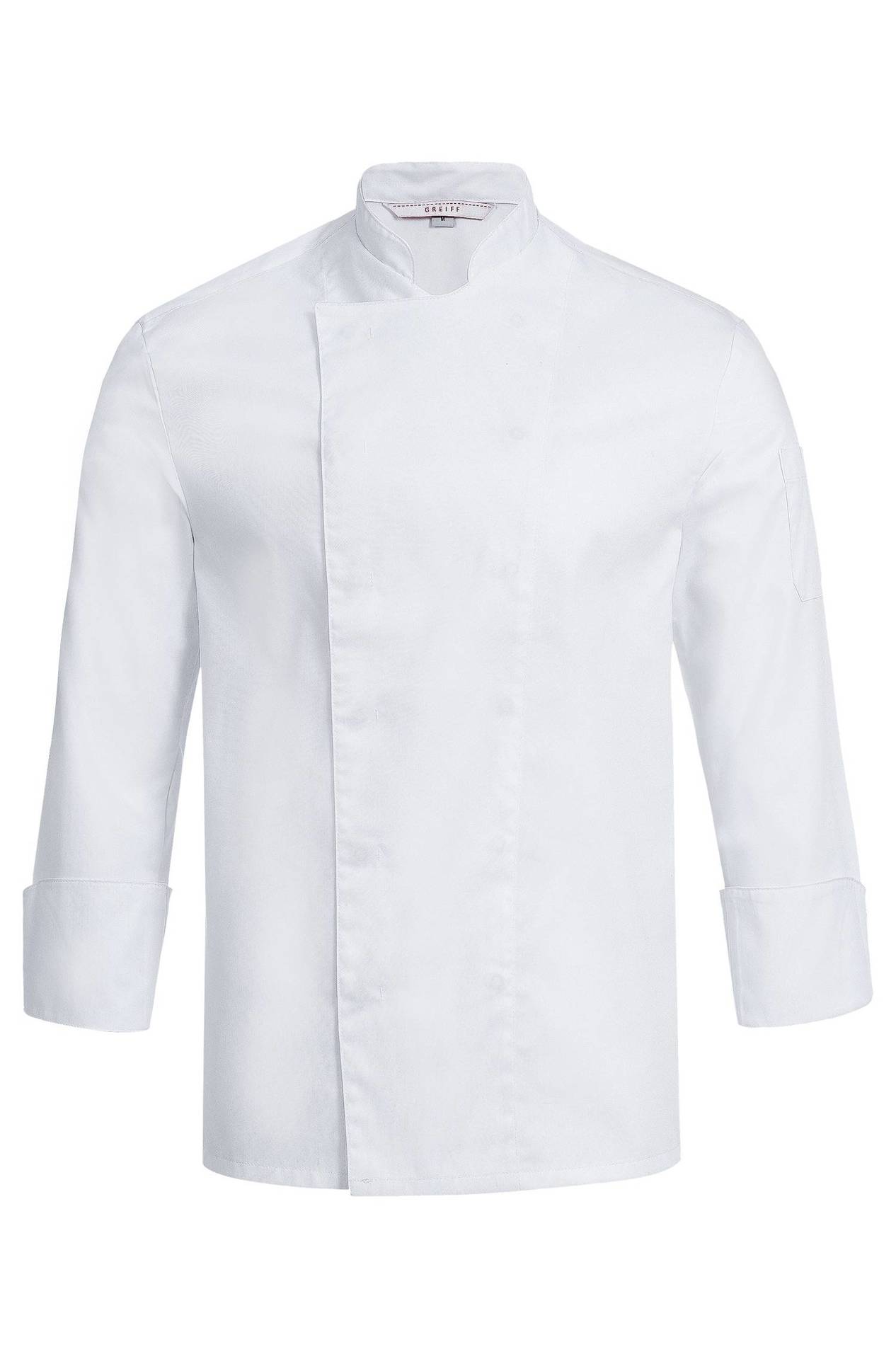 Herren-Kochjacke mit verdeckten Druckknöpfen 5580.8000, Weiss Herren-Kochjacke mit verdeckten Druckknöpfen
